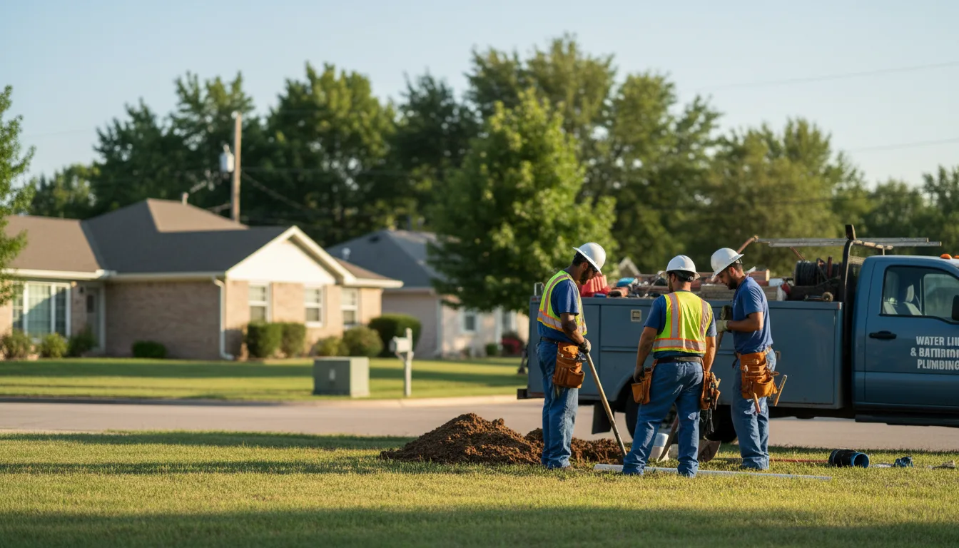 Residential water line and bathroom plumbing service in Yukon, PA